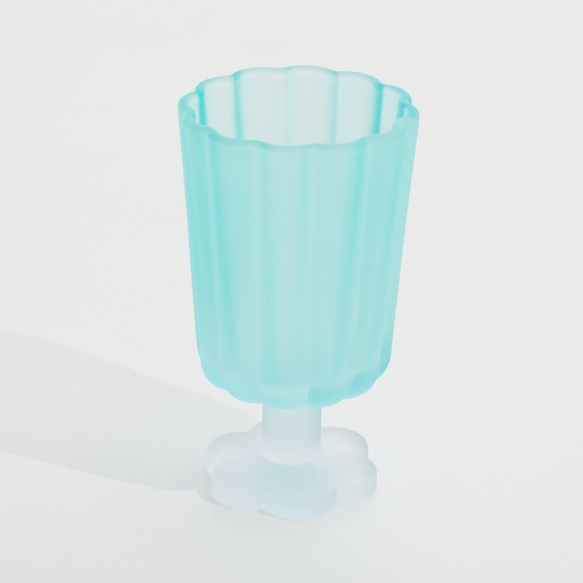 Petal Glass Goblet I Bluebird