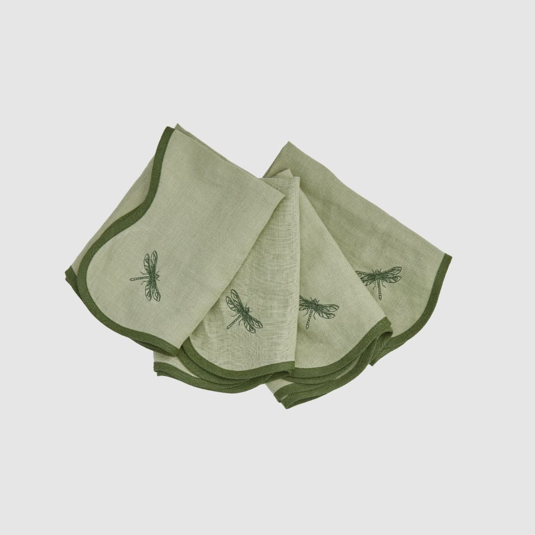 Scalloped-edge Napkin | Forest (set of 4)