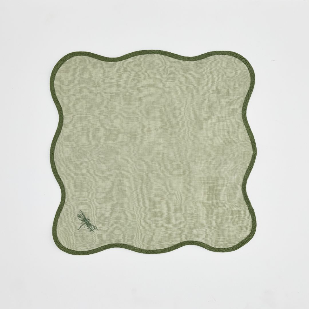 Scalloped-edge Napkin | Forest (set of 4)