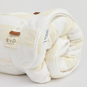 Vanilla Latte Striped Boyfriend Towel