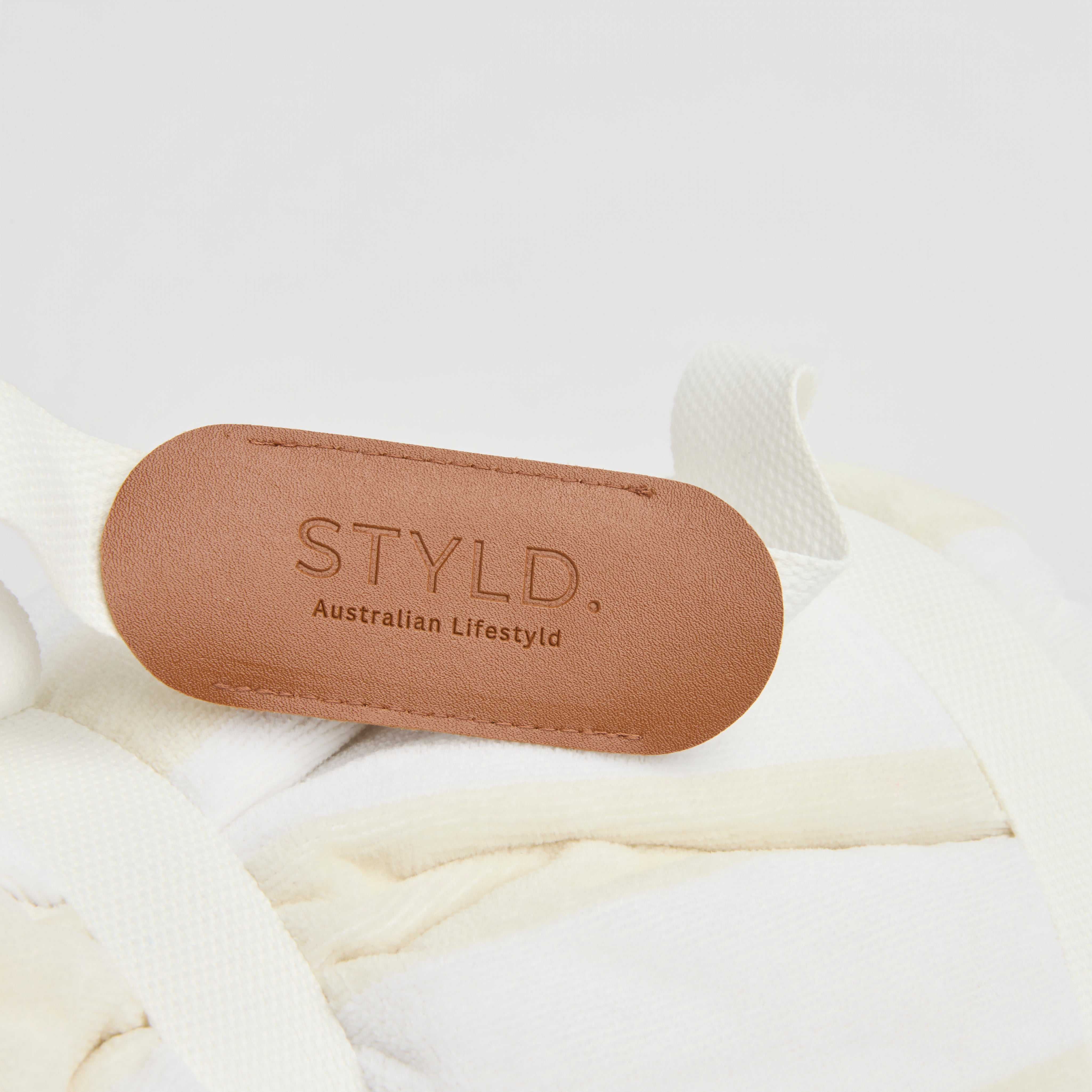 Vanilla Latte Striped Boyfriend Towel