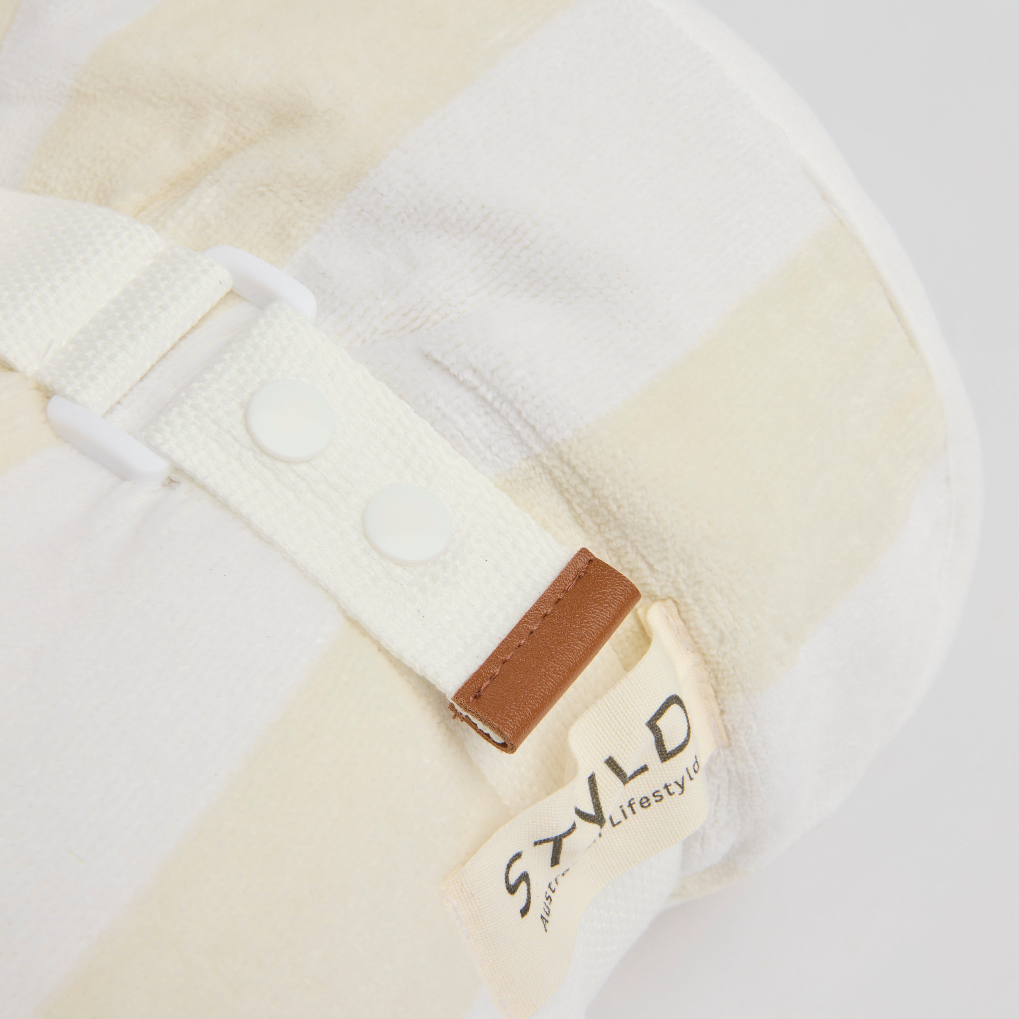 Vanilla Latte Striped Boyfriend Towel
