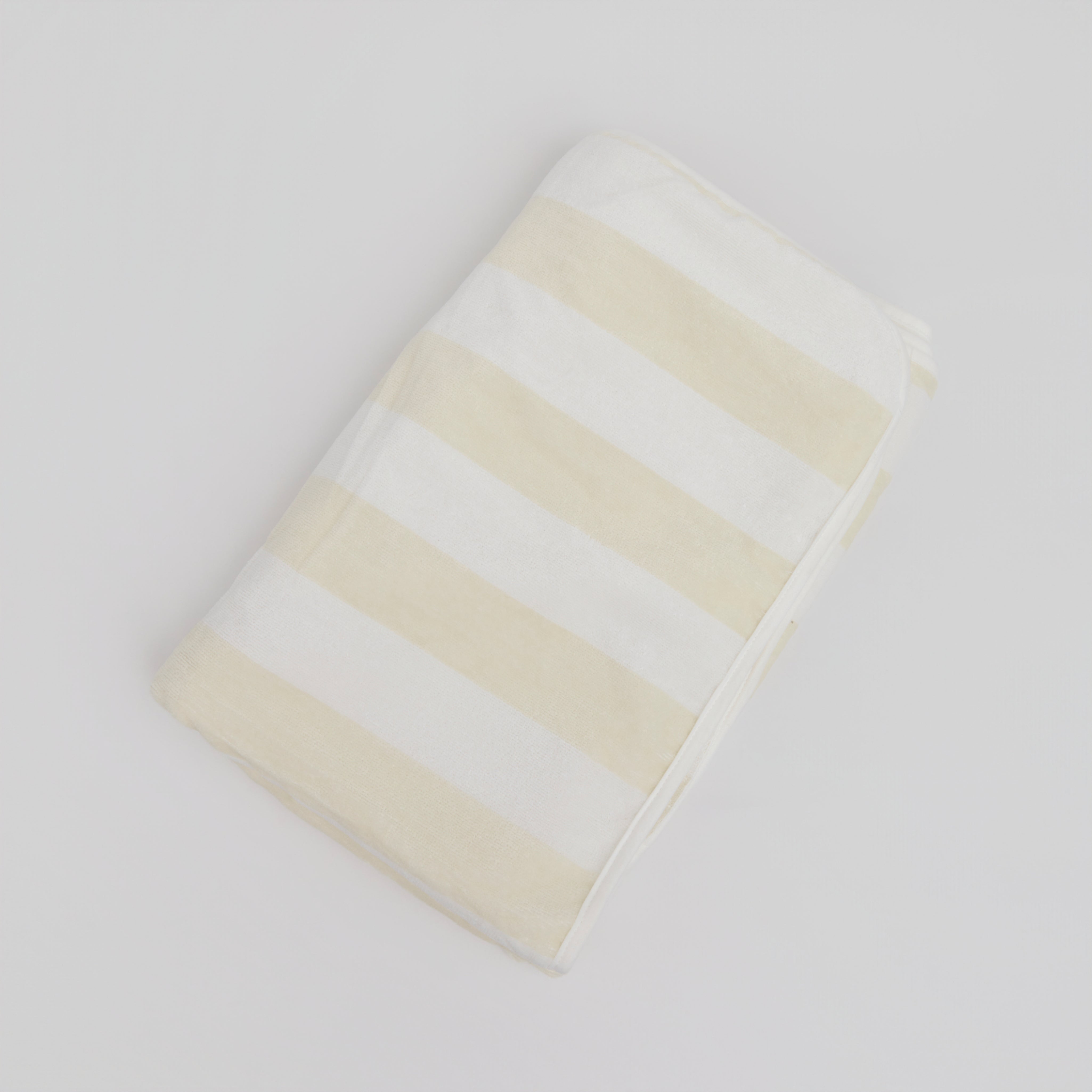 Vanilla Latte Striped Beach Towel