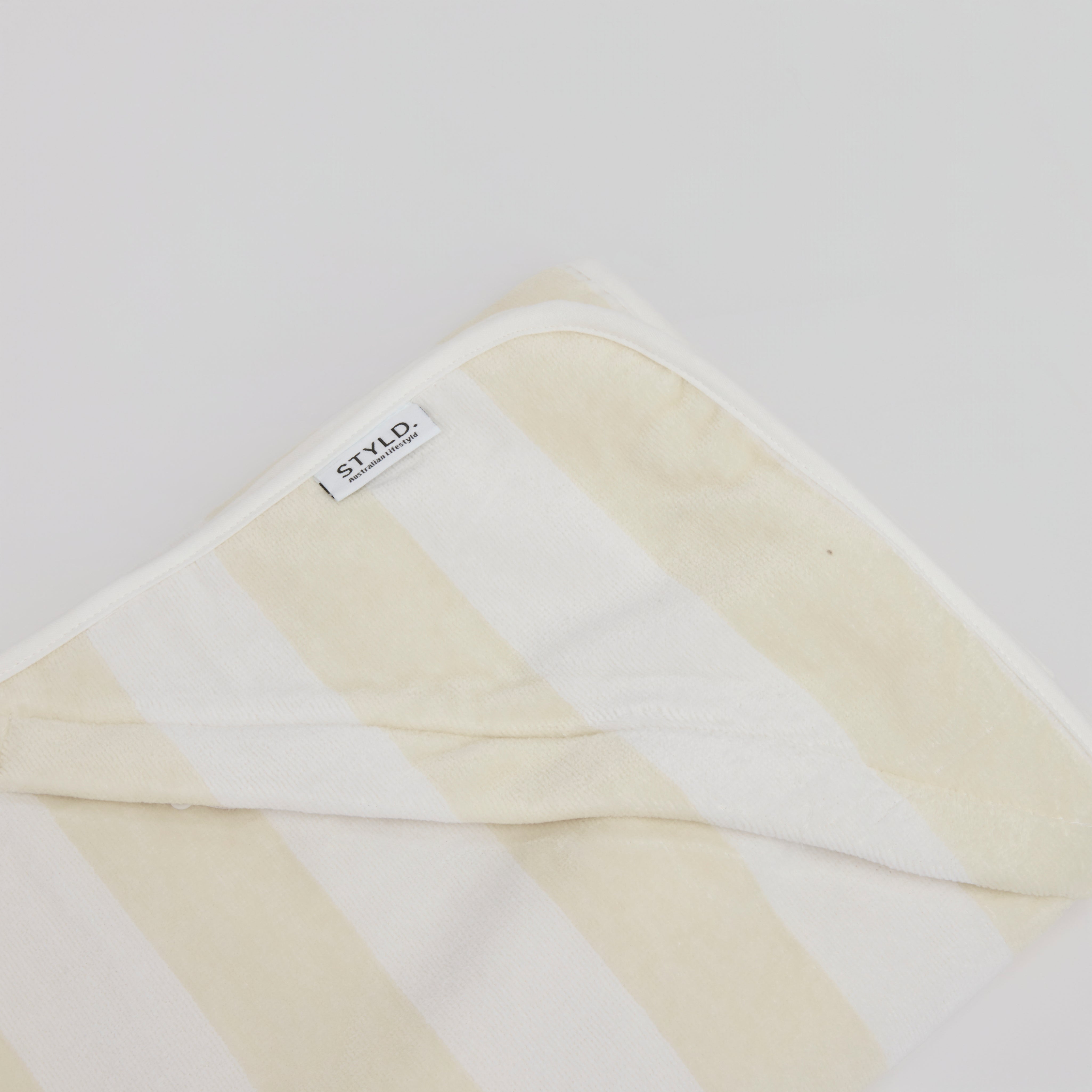Vanilla Latte Striped Beach Towel