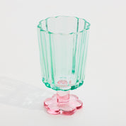 Petal Glass Goblet I Strawberry Matcha