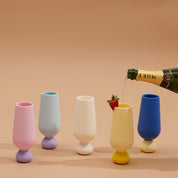 Unbreakable Silicone Bubble Champagne Flute Set